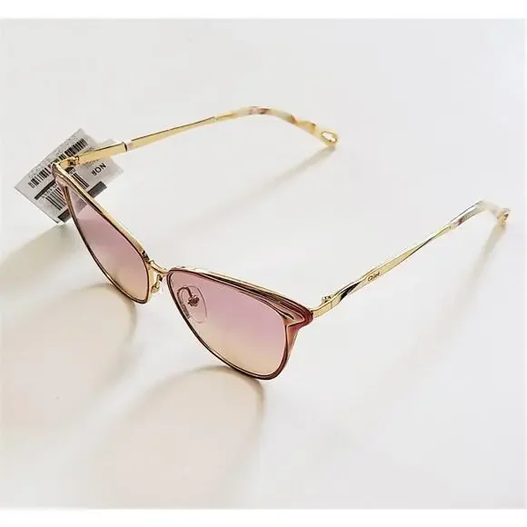 NWT Chloé Women'sFelicy Cat-Eye Metal Frame Sunglasses